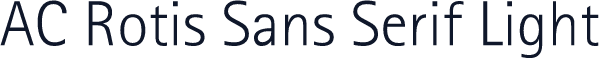 AC Rotis Sans Serif Light