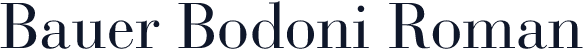 Bauer Bodoni Roman