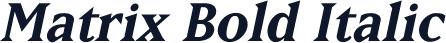 Matrix Bold Italic