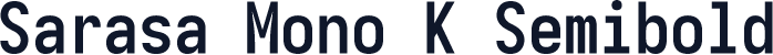 Sarasa Mono K Semibold