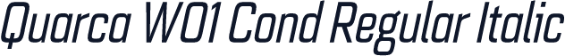 Quarca W01 Cond Regular Italic