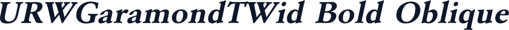 URWGaramondTWid Bold Oblique