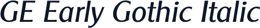 GE Early Gothic Italic