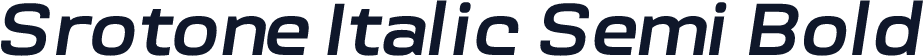 Srotone Italic Semi Bold