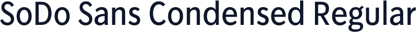 SoDo Sans Condensed Regular