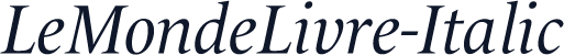 LeMondeLivre-Italic