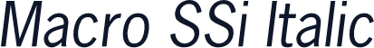 Macro SSi Italic