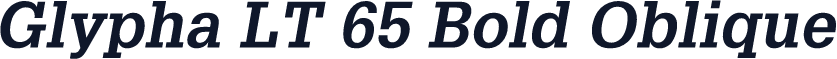 Glypha LT 65 Bold Oblique