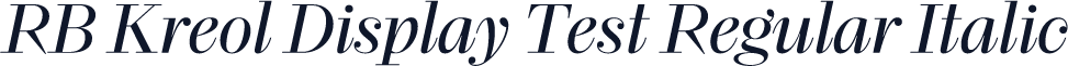 RB Kreol Display Test Regular Italic