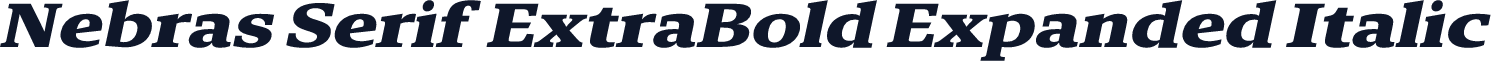 Nebras Serif ExtraBold Expanded Italic