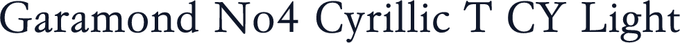 Garamond No4 Cyrillic T CY Light