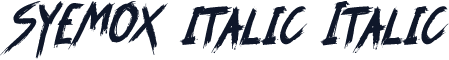 SYEMOX italic Italic