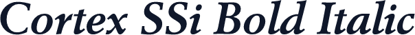Cortex SSi Bold Italic