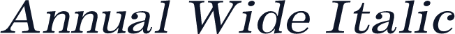 Annual Wide Italic