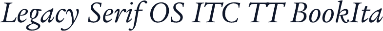 Legacy Serif OS ITC TT BookIta