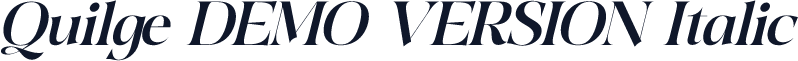 Quilge DEMO VERSION Italic