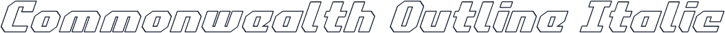 Commonwealth Outline Italic