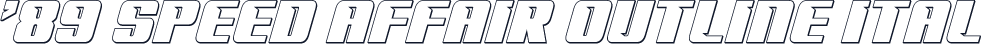 '89 Speed Affair Outline Ital