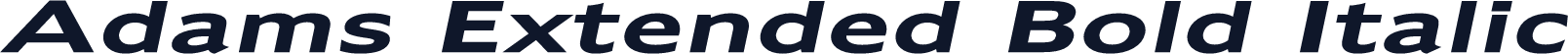 Adams Extended Bold Italic