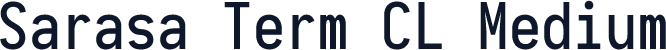 Sarasa Term CL Medium