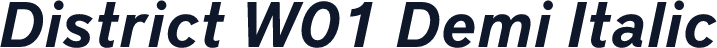 District W01 Demi Italic