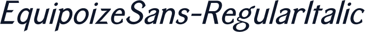 EquipoizeSans-RegularItalic