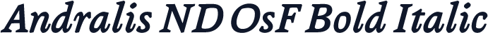 Andralis ND OsF Bold Italic