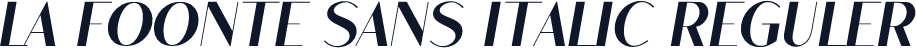 La Foonte Sans Italic reguler