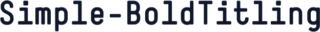 Simple-BoldTitling