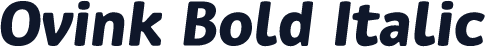 Ovink Bold Italic