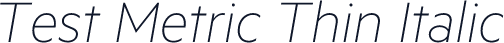 Test Metric Thin Italic
