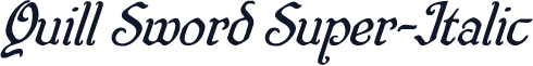 Quill Sword Super-Italic