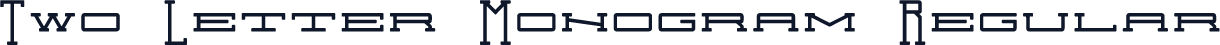 Two Letter Monogram Regular