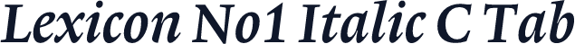Lexicon No1 Italic C Tab