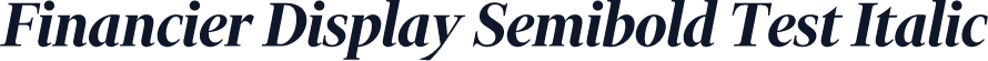 Financier Display Semibold Test Italic