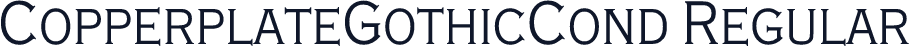 CopperplateGothicCond Regular
