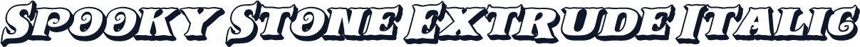 Spooky Stone Extrude Italic