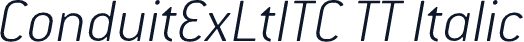 ConduitExLtITC TT Italic