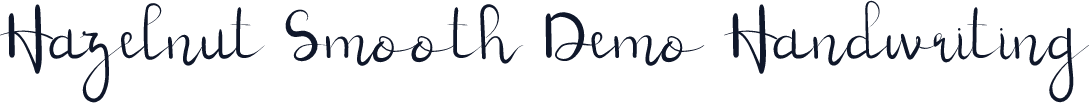 Hazelnut Smooth Demo Handwriting