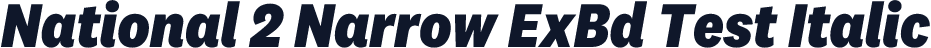 National 2 Narrow ExBd Test Italic