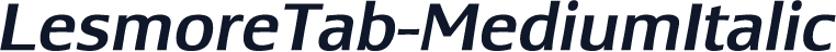LesmoreTab-MediumItalic