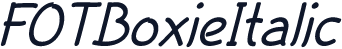 FOTBoxieItalic