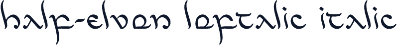 Half-Elven Leftalic Italic
