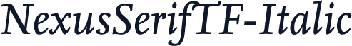 NexusSerifTF-Italic