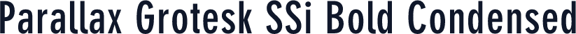 Parallax Grotesk SSi Bold Condensed