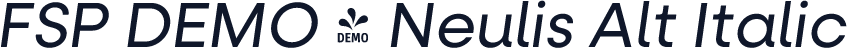 FSP DEMO - Neulis Alt Italic