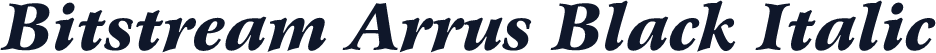 Bitstream Arrus Black Italic