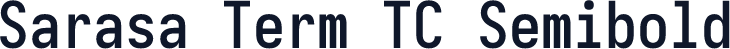 Sarasa Term TC Semibold