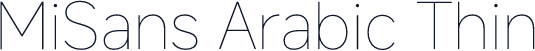 MiSans Arabic Thin