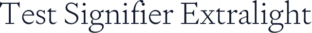 Test Signifier Extralight